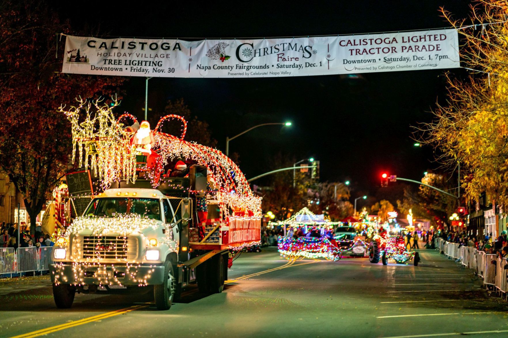 Calistoga Lighted Tractor Parade